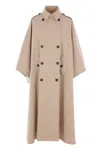 Brunello Cucinelli Double Breasted Coat In Neutral