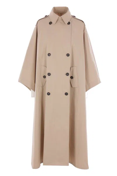 Brunello Cucinelli Double Breasted Coat In Brown