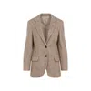 Brunello Cucinelli Women Long Sleeve Jacket In Brown
