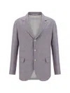 Brunello Cucinelli Single-breasted Blazer In Purple