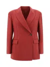 Brunello Cucinelli Blazer Jacket In Red