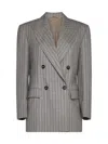 Brunello Cucinelli Blazer In Taupe/tabacco