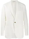 Brunello Cucinelli Ivory Linen Blazer In White
