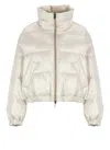 Brunello Cucinelli Iridescent-effect Down Jacket In White