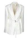 Brunello Cucinelli White Organza Linen And Viscose Jacket In White