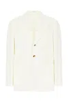 Brunello Cucinelli Ivory Linen Blazer In White