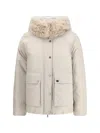 Brunello Cucinelli Techno Cotton Taffeta Parka In White