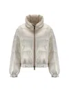 Brunello Cucinelli Reversible Down Jacket In White