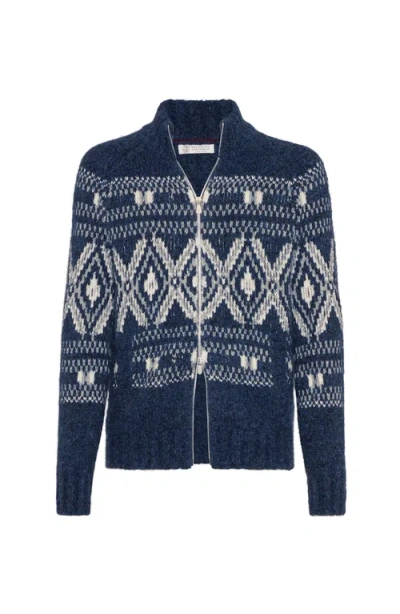 BRUNELLO CUCINELLI BRUNELLO CUCINELLI JACQUARD CARDIGAN