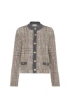 Brunello Cucinelli Jacquard Cardigan With Dazzling Check