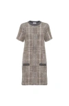 Brunello Cucinelli Wool-blend Checked Mini Dress