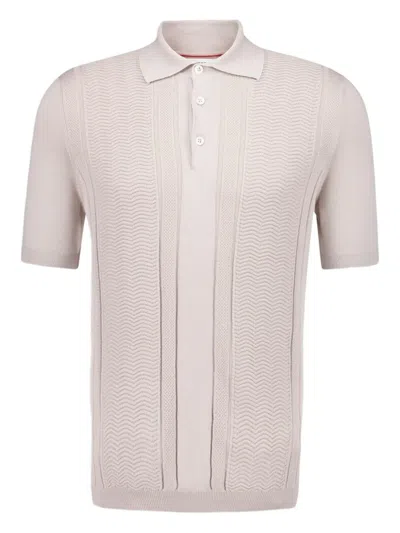 BRUNELLO CUCINELLI JACQUARD-KNIT POLO SHIRT