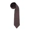 Brunello Cucinelli Men Necktie With Jacquard Pattern In Brown