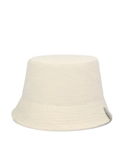Brunello Cucinelli Cotton-blend Printed Bucket Hat In Beige