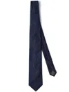 Brunello Cucinelli Silk Tie With Pattern In 蓝色