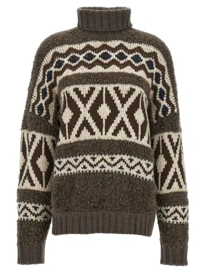 BRUNELLO CUCINELLI BRUNELLO CUCINELLI JACQUARD SWEATER