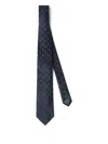 Brunello Cucinelli Jacquard Tie With A Pattern In Blue