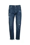 Brunello Cucinelli Men Worn-out Pants