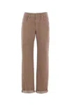 Brunello Cucinelli Belt Loop Jeans In Brown