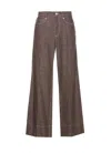 Brunello Cucinelli High-rise Wide-leg Jeans In Brown