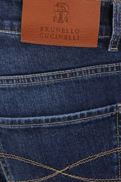 Brunello Cucinelli Denim Cotton Jeans In Blue