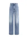 Brunello Cucinelli Women Straight Jeans In Blue