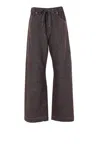 Brunello Cucinelli Trousers Wide Leg Drawstring Waist In Brown