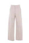 Brunello Cucinelli Embellished Twill Trousers In Nude