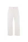 Brunello Cucinelli Trousers With A Square Cropped Silhouette In Gray