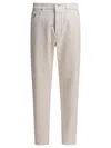 Brunello Cucinelli Denim Trousers With Pockets And Loops In Neutral