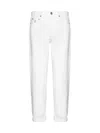 Brunello Cucinelli Straight-leg Cut Trousers In Bianco