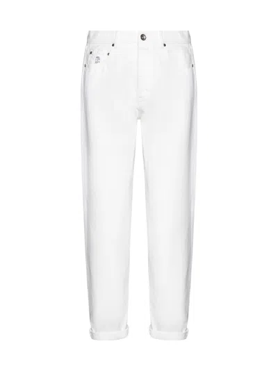 Brunello Cucinelli Jeans In Bianco