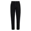 Brunello Cucinelli Garment-dyed Denim Trousers In Black