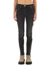 Brunello Cucinelli Black Jeans With Monil Detail On The Rear In Denim Woman In Black