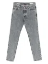 Brunello Cucinelli Straight Leg Jeans With Faded Effect And Five-pocket Design In Gray