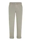Brunello Cucinelli Pants With Turn-up Hem In Blue