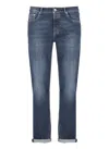 Brunello Cucinelli Blue Cotton Jeans In Blue