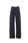 Brunello Cucinelli Denim Wide Jeans In Blue