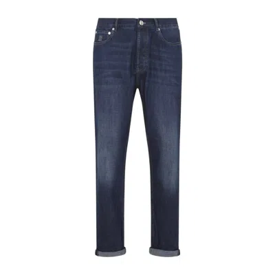 Brunello Cucinelli Iconic Denim Jeans For Men In Blue