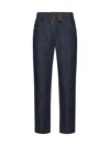 Brunello Cucinelli Embellished Tapered Jeans In Blue