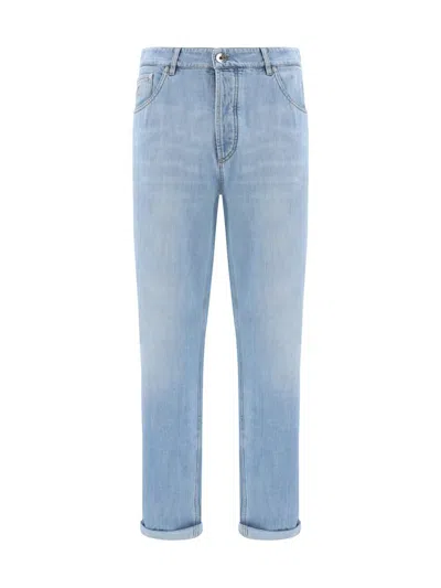 Brunello Cucinelli Straight-leg Jeans In Light Wash Denim