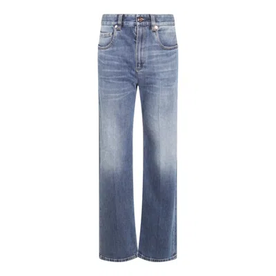 Brunello Cucinelli Jeans Blue And Green