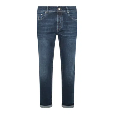 Brunello Cucinelli Jeans Blue And Green In Black