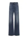 Brunello Cucinelli Wide-leg High-waist Jeans In Soft Denim Blend In Blue