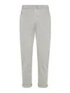 Brunello Cucinelli Pants With Turn-up Hem In Blue