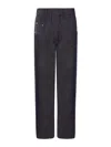 Brunello Cucinelli Straight Leg Trousers With Contrast Stitching In Blue