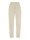 Brunello Cucinelli Garment-dyed Baggy Tapered Jeans In Beige