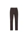 Brunello Cucinelli Men Brown Corduroy Italian Fit Trousers In Brown