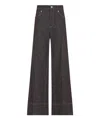 Brunello Cucinelli Women's Wide Leg Jeans In Brown