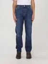 Brunello Cucinelli Dark Blue Jeans Washed Effect In Denim